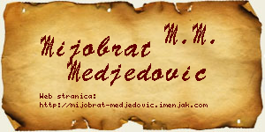 Mijobrat Međedović vizit kartica